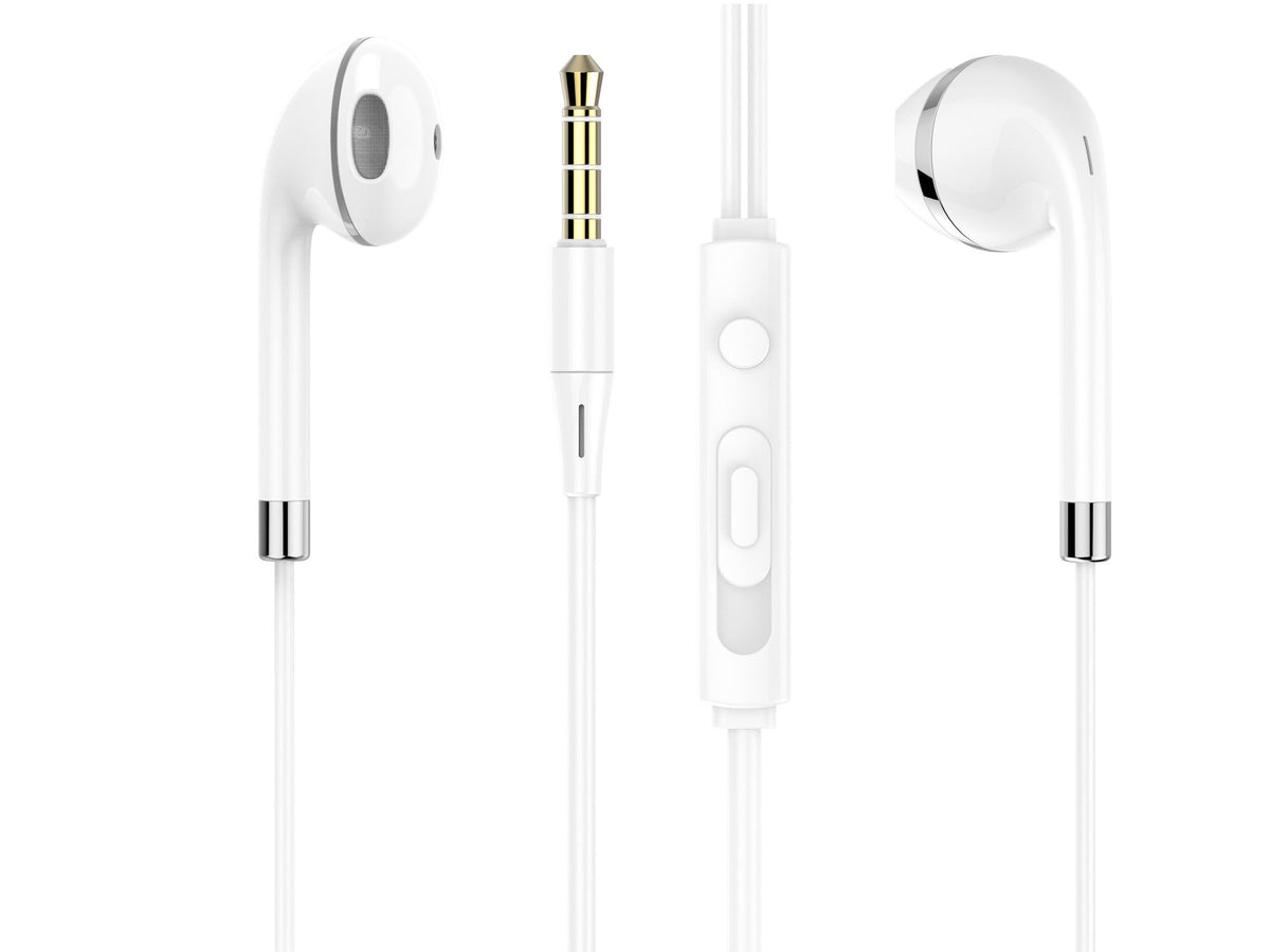 Techancy Trådade Hörlurar – 3,5 mm, Mikrofon & Fjärrkontroll