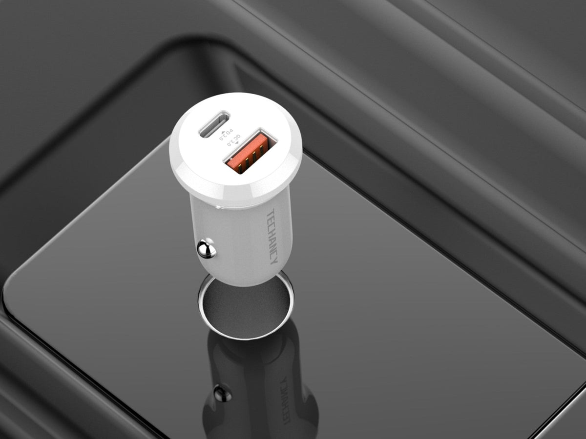 Techancy Billaddare 30W – USB-A + USB-C, QC3.0 & PD3.0